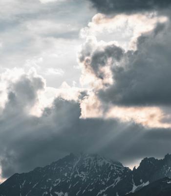 Storm Clouds Over Mountains